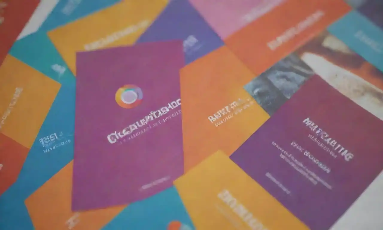 Colorful marketing materials with a focus on color psychology and engaging visuals.