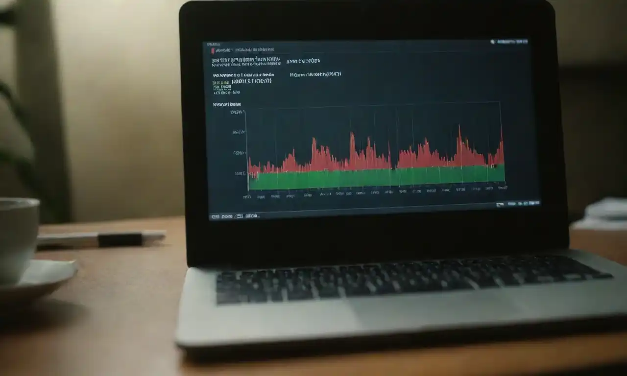 Profesional analizando gráficos y datos en una computadora sobre el ciclo de vida de productos en PPC.