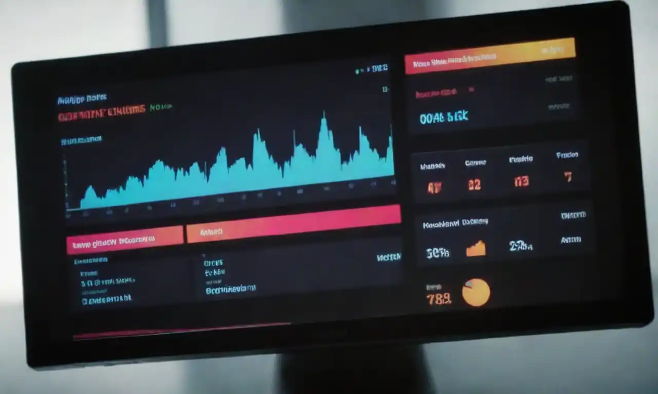 Screen displaying analytics dashboard with alert settings highlighted.