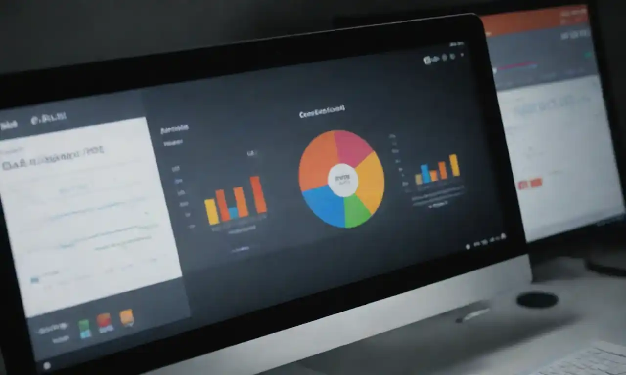 Visual of a content hub dashboard with various marketing assets and analytics displayed.