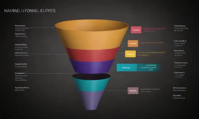 A visual funnel diagram illustrating content types for each marketing stage.