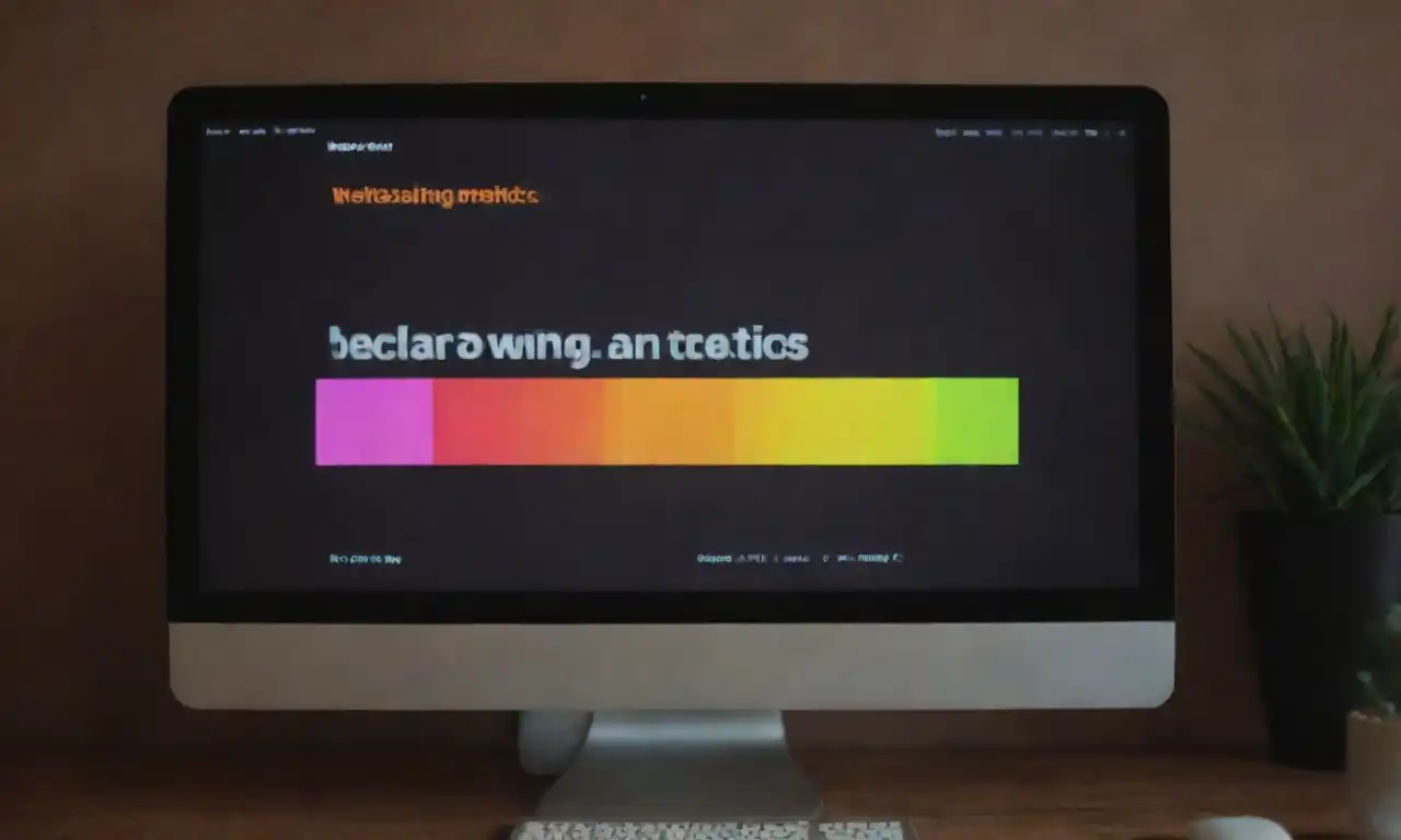 A loading website next to increasing conversion metrics displayed on a screen.