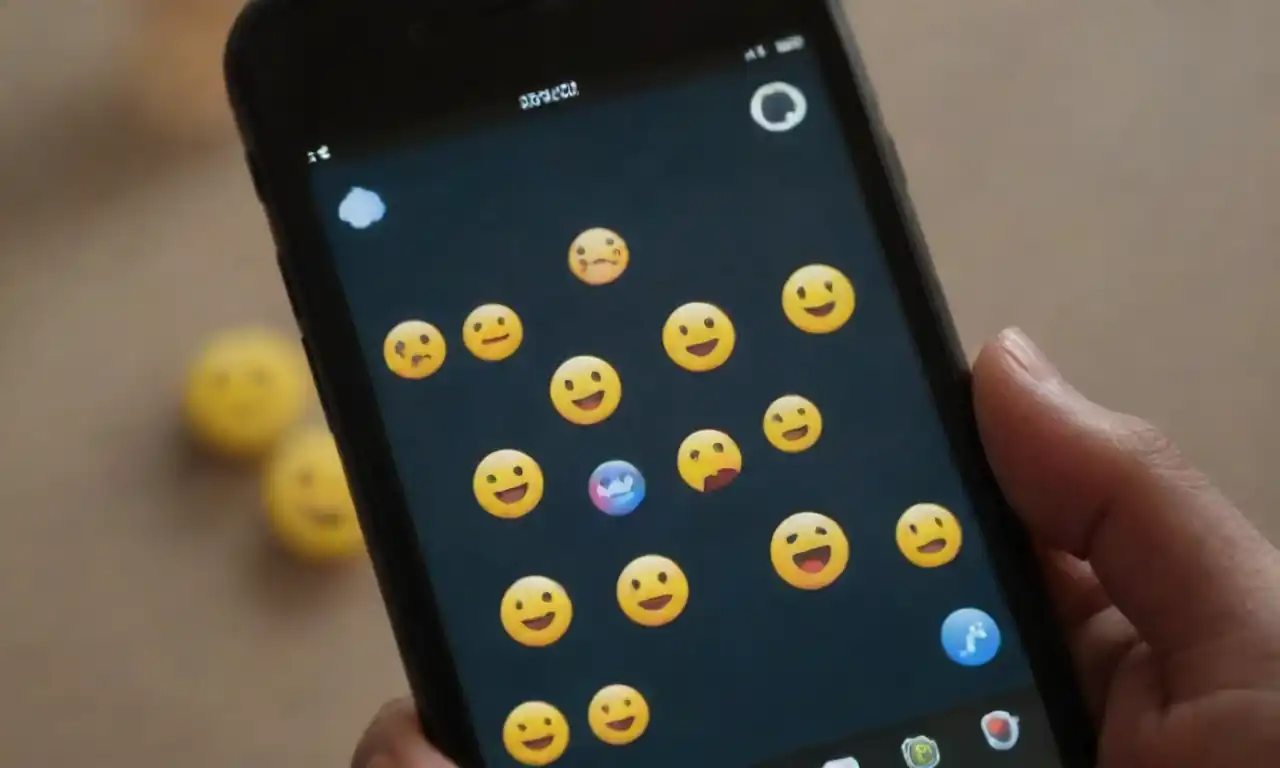 Smartphone displaying a message with well-placed emojis enhancing the text.