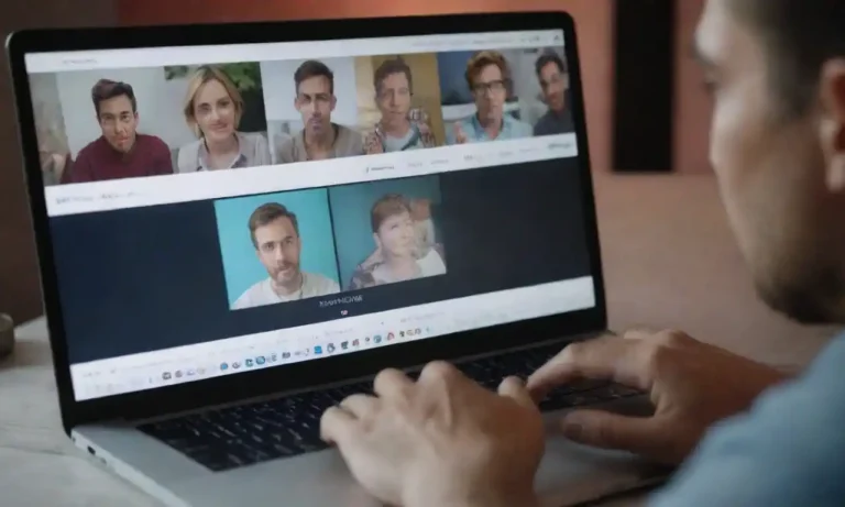 Person analyzing social media profiles and engagement metrics of various influencers on a laptop.