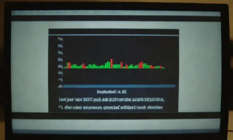 Una computadora con gráficos de rendimiento