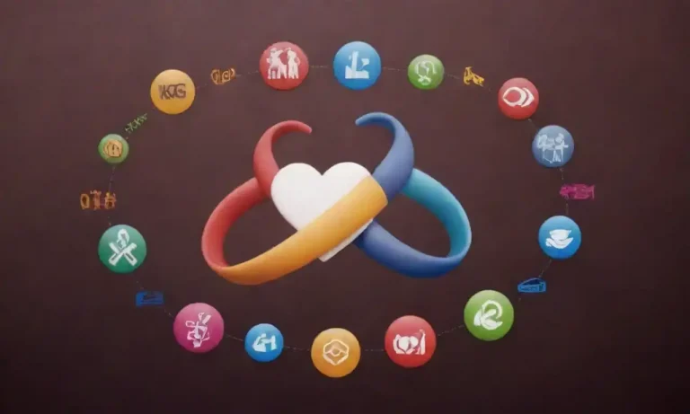 Logos intertwined with community care symbols