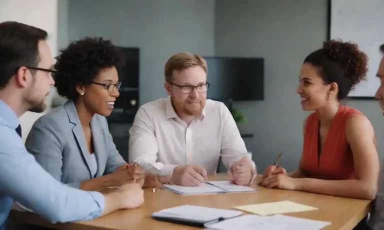 Diverse team brainstorming marketing strategies in a modern office setting.