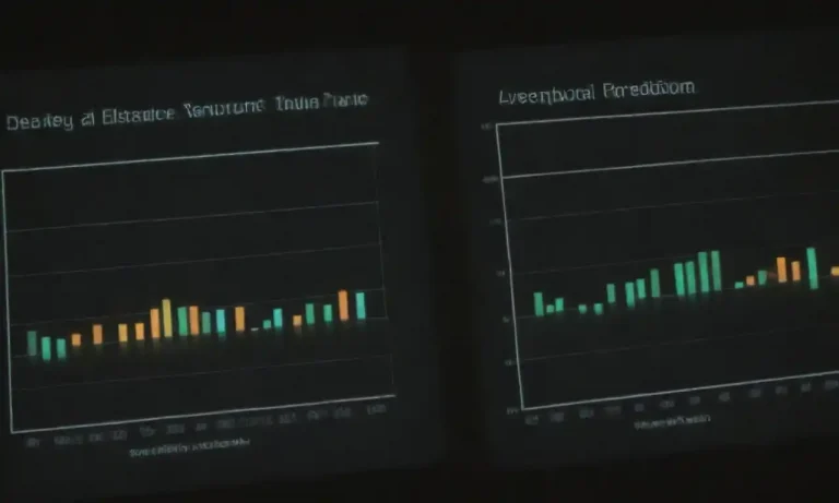 Two graphs side by side: one showing past data trends and the other depicting future predictions.