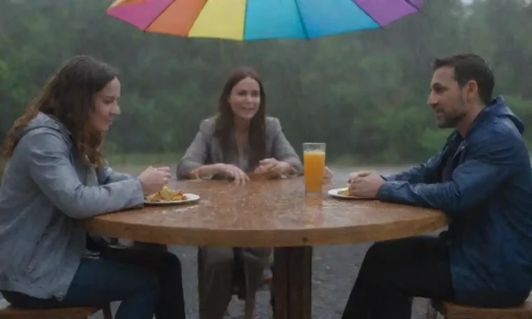 Grupo de personas colaborando en una lluvia de ideas sobre marketing en una mesa.