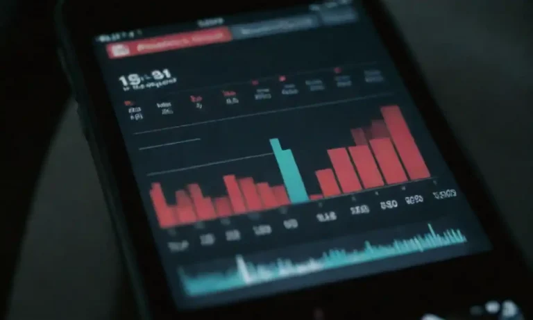 Mobile screen displaying graphs and data analytics for predictive insights.