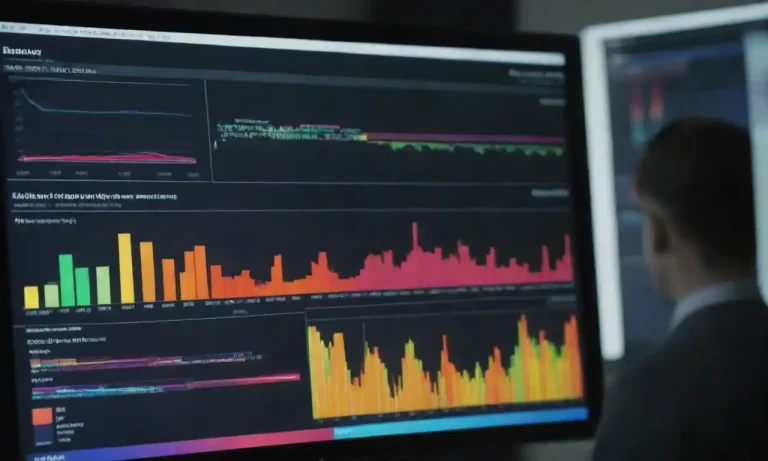 Graphical data analysis displayed on a screen