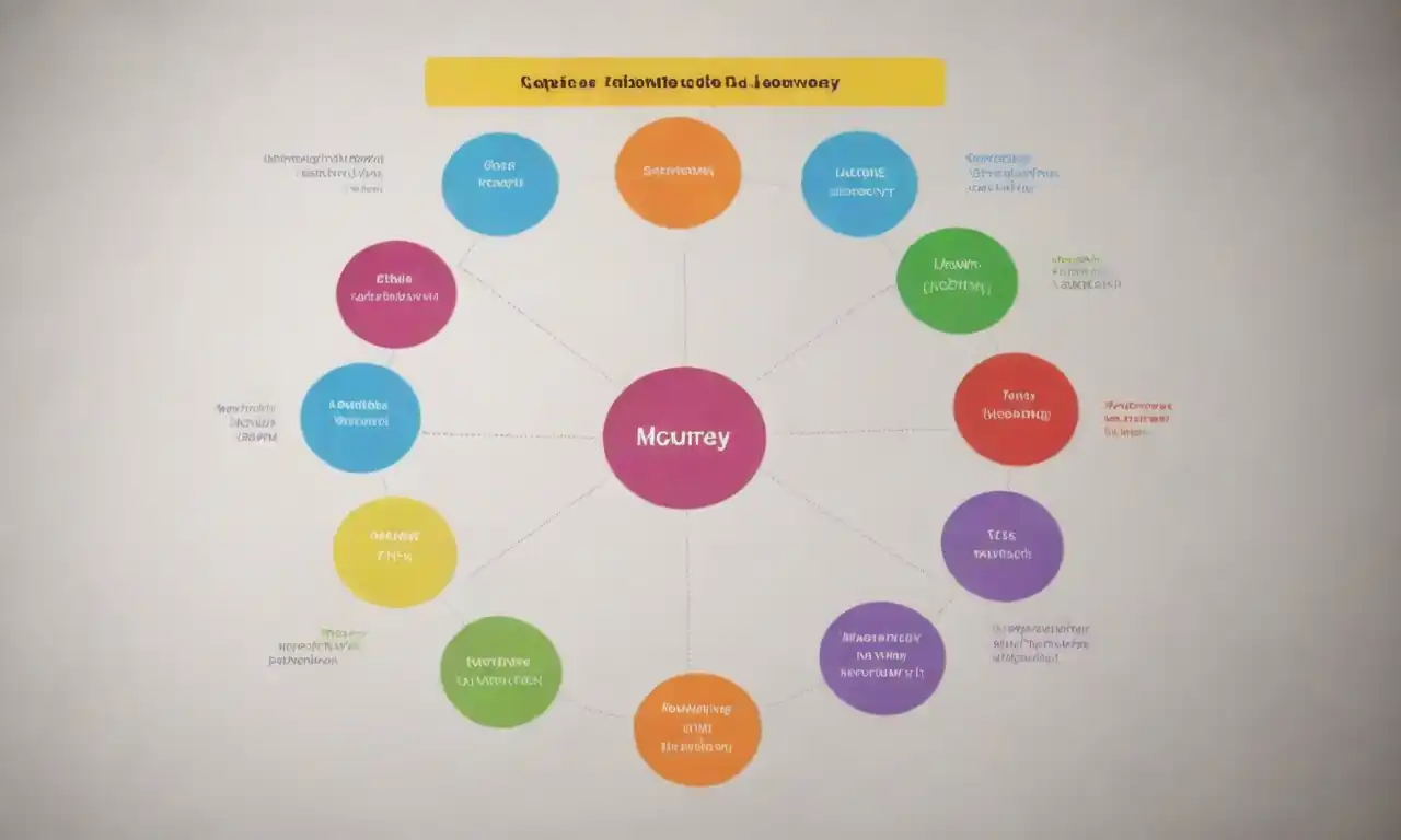 Visual diagram illustrating customer interactions across various stages of their journey.