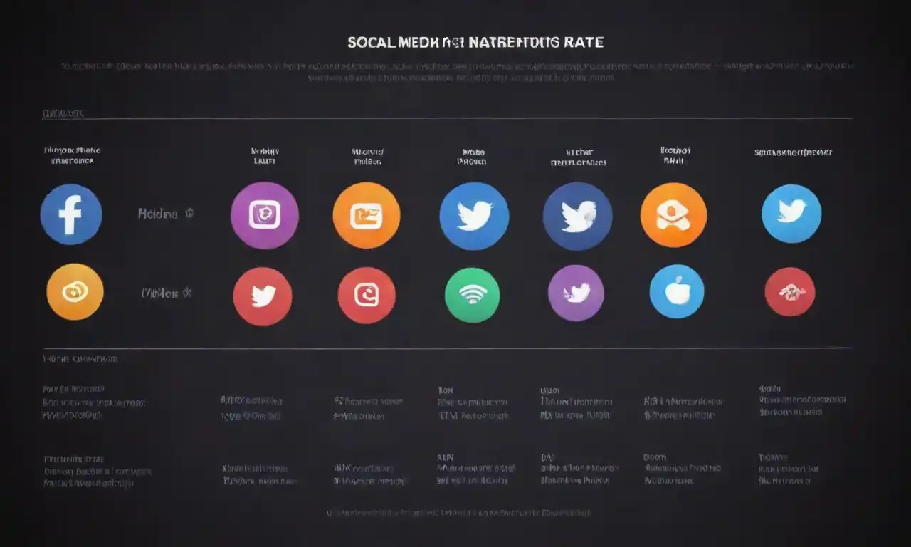 Infographic showing social media interactions and a formula for calculating engagement rate.