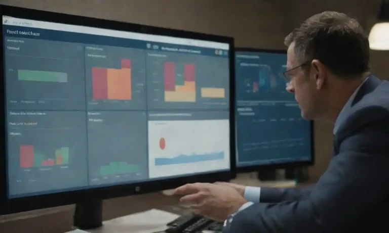 Franchise manager analyzing data on a CRM dashboard with multiple franchise locations displayed.