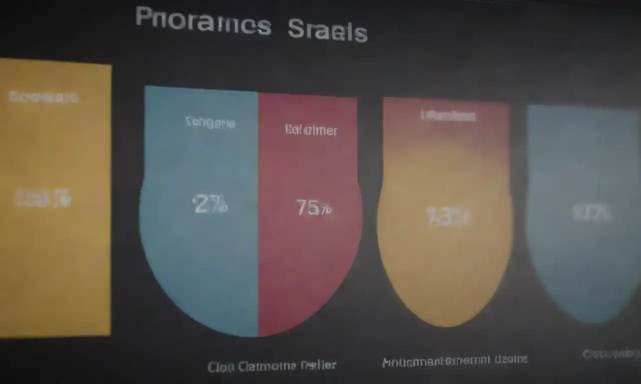 Chart displaying key metrics like sales volume