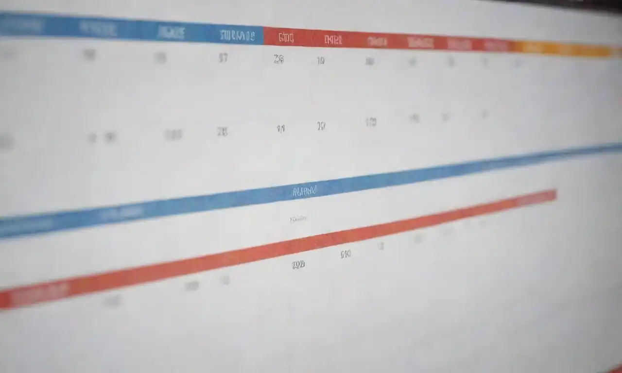 Visual representation of a calendar with marked email schedule dates and inbox graphics.